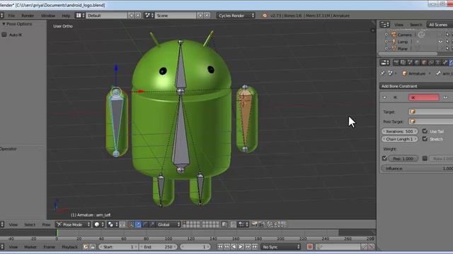 Google Android 3D Modeling : Rigging (PART 2)