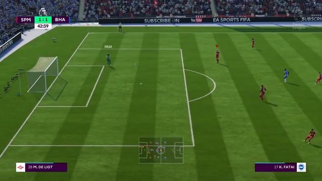 Спартак - Брайтон 8 тур Премьер лига Англии по футболу 20/21 FIFA 18 PS5