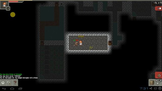 Let's play Pixel Dungeon (English) warrior - part 1 "Dungeon DUN DUN DUN"