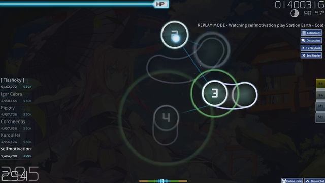 [osu!] Station Earth - Cold Green Eyes ft. Roos Denayer [apple's Insane]