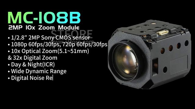 MC-108B    2MP camera 10x Zoom Module ，4MP Cameras，4K Cameras colour zoom block camera auto focus