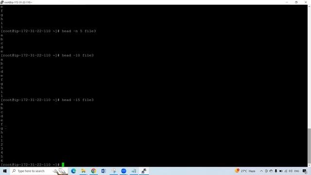 Usage of head & tail commands in Linux | GantaSoft | Best DevOps training in KPHB | Mara Ram Reddy