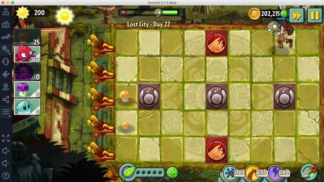 Plants vs Zombies 2 Walkthrough (Android) - Lost City Part 2 Day 22 Trap Tiles