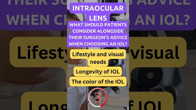 Intraocular Lens MCQ with count-down!👀👩⚕️👨⚕️#medstudenttips #youtubeshort #eyes #mednotes