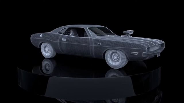 Dodge Challenger (wireframe breakdown)