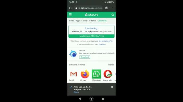 როგორ დავაყენო APKPure-ის მაღაზია Android-ზე