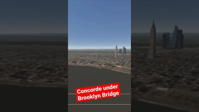 Concorde flying under Brooklyn Bridge with Mach 1+ • Aerofly FS 2023