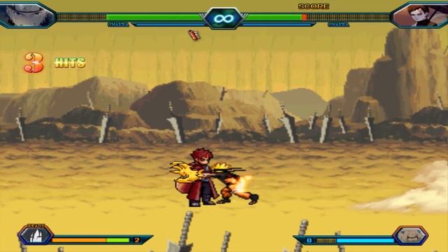 Naruto VS Gaara & Shukaku - Bleach VS Naruto (Modded)