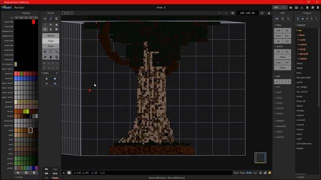Teardown - editing trees in MagicaVoxel for my custom level.
