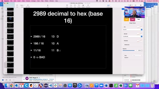 CSC200 9/6/22 Base Number conversion - Binary, Octal, Hex, etc.....