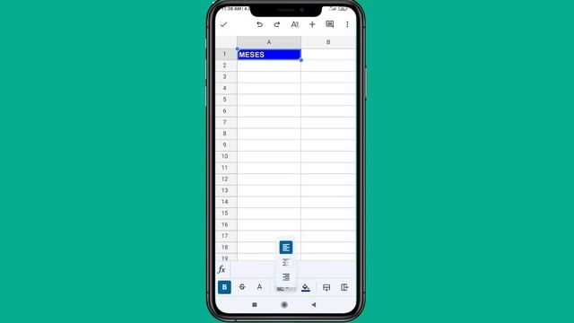 Crear una lista desplegable en Google Sheets desde el celular