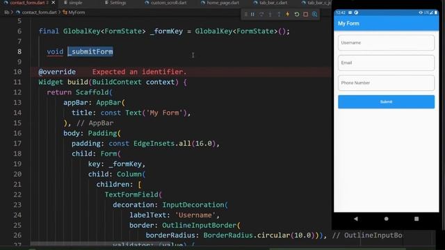 Form Widget with validation in Flutter in Hindi | form widget in flutter | Form Widget #formwidget