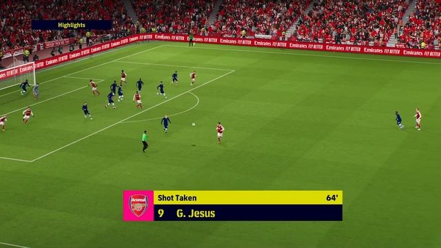 eFootball 2023 Gameplay (PC Full HD) | MATCH HIGHLIGHTS: Arsenal 3 - 2 Chelsea