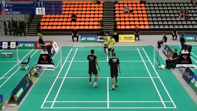 ** Corvee / Kersaudy vs Lin / Tseng (MD, QF) - YONEX Belgian Intl. 2018