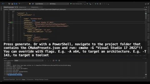 How to get started with CMake, VS Community and C++