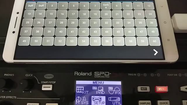 Roland SPD SX Patch change through Midi Commander - Mobile Application