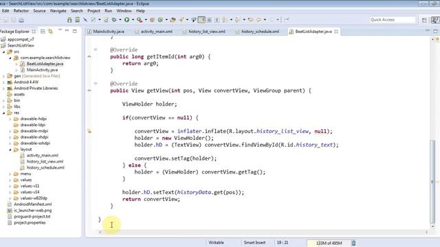 How to create an android custom ListView filter