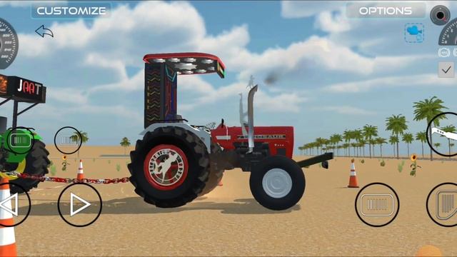 sawraj 855 vs john deere tractor tochan 😃 #saanjgamer