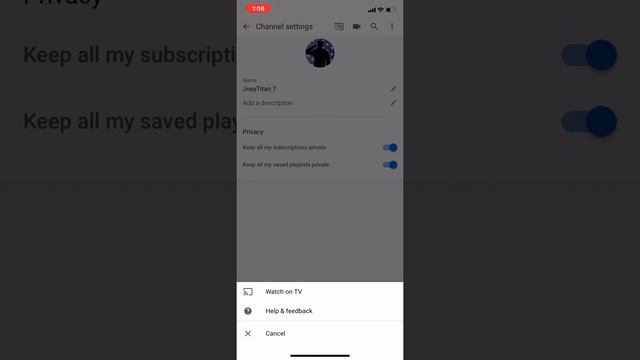 How to change your YouTube channel icon on iOS