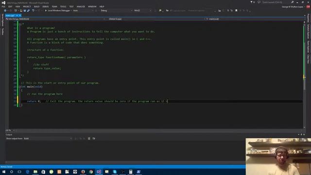 Intro To C++: Tutorial one: Hello World