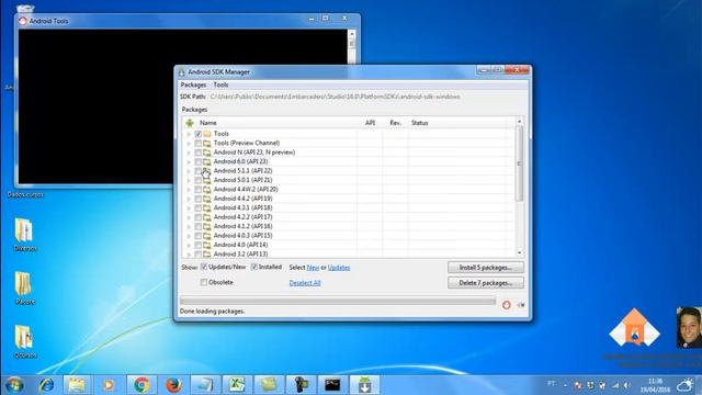 Curso de Android com Delphi XE8 - Aula 02 - Instalando componentes SDK Manager