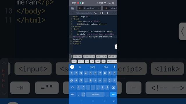 TUTORIAL CODING ANDROID - HTML Style #5