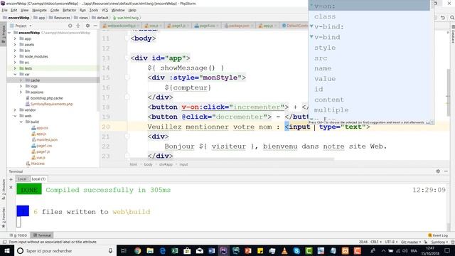 Vidéo 147 Binding bidirectionnel Two way data binding avec v-model