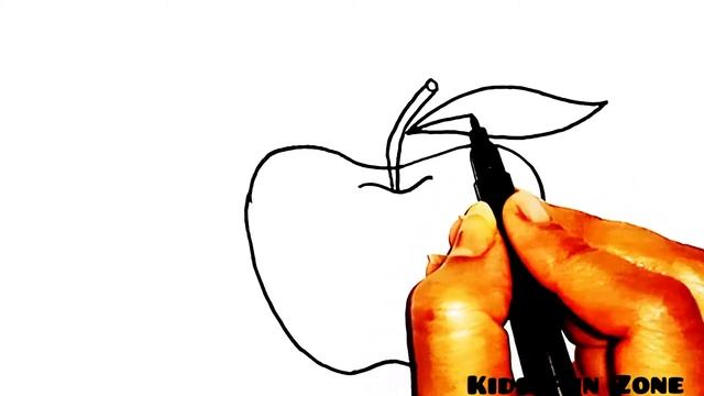 How to Draw an Apple 🍎 step by step| Easy Apple Drawing | Easy Drawing for beginners