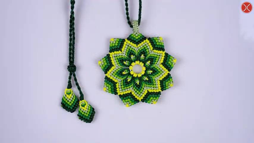 Macrame tutorial ｜ Tutorial Ciondolo Mandala Macrame ｜ flower keychain