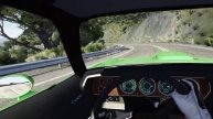 Driving a Plymouth hemi Cuda on a coastal road (AC)