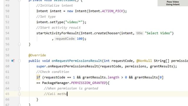 How to Pass Video Using Intent Between Activities in Android Studio | PassVideo | Android Coding