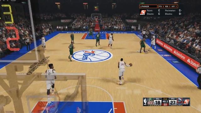 NBA 2K15: Bucks MyGM VS 76ers MyGM | Envyerz VS @CallMeAgent00