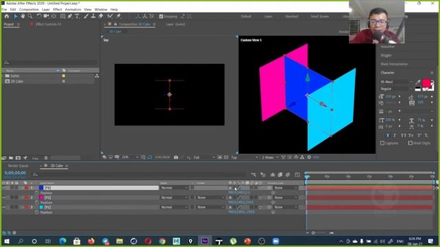 Week 6_ Co2Ec1 _ After Effects Basics _ How to Make 3D Cube_ You Tith _Class 003