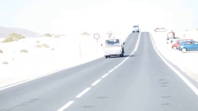 moto Fuerteventura (HD), road FV-1 towards Coralejo, Suzuki DR-Z400 riding, 17.12.2015