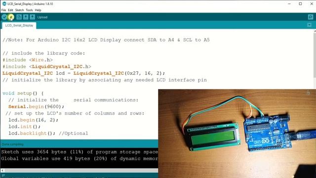 How To Display Message On LCD Using Arduino Serial Monitor