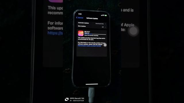 how to download, update and install iOS 17.2.1 on iPhone 12 256GB blue colour.