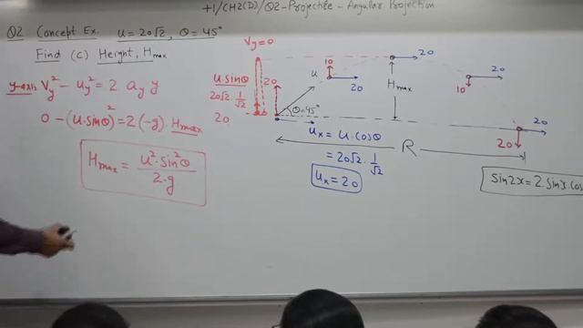 Class 10+1, Chpater 2D, Question 2, Projectile   Angular Projection