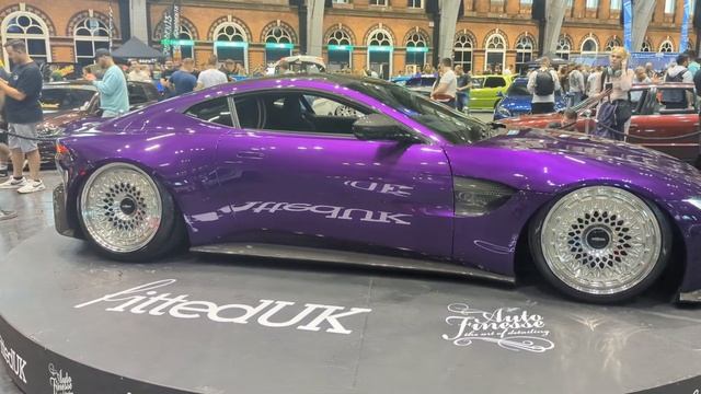 Aston Martin at Fitted UK 2022 lowered lifestyle stance