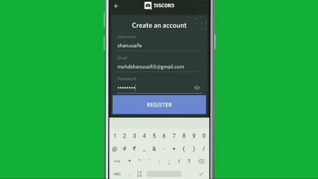 Discord Create An Account in Android