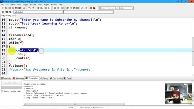 45 Reading Writing file with same stream plus seek and tellg