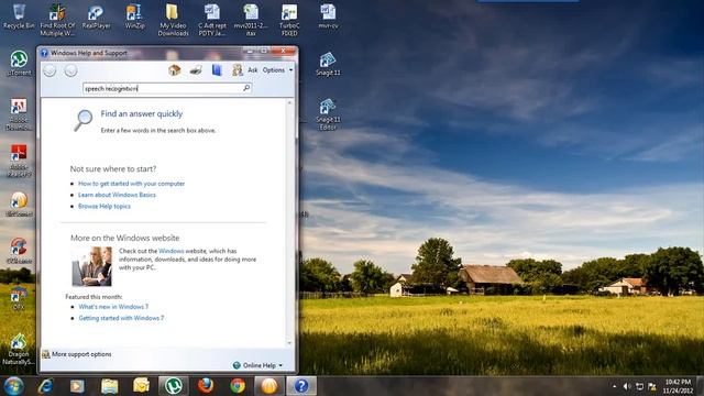 Speech recognition-windows 7