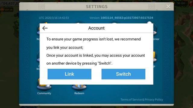 Rise of kingdoms - How to link account to facebook