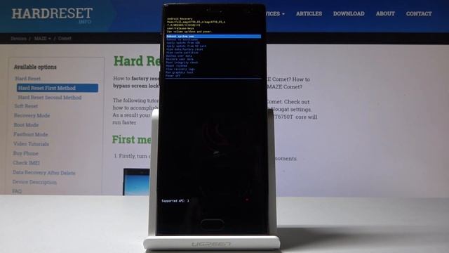 How to Enter Recovery Mode in MAZE Comet - Android System Recovery