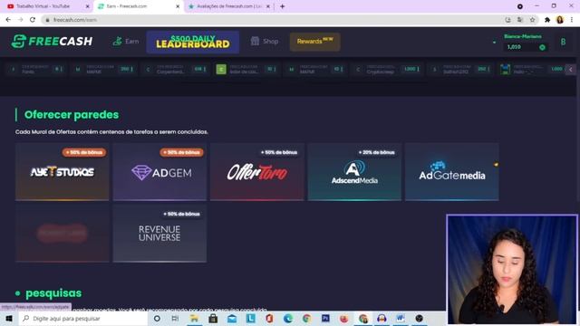 NOVO SITE! Ganhe Dinheiro Online COM CELULAR No Site FreeCash (REVIEW COMPLETO)