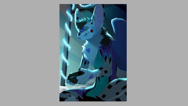 SAI + PHOTOSHOP SPEEDPAINT! Gaming Hec (Furry OC Commission)