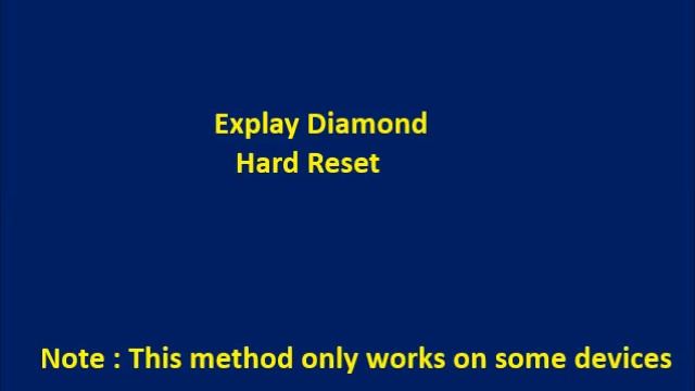 How to Hard Reset Explay Diamond and Forgot Password Recovery, Factory Reset