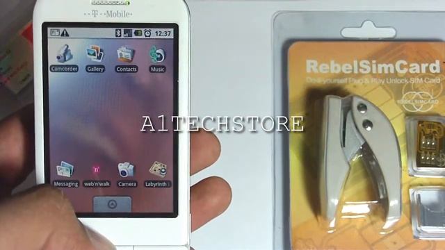 A1TECHSTORE GOOGLE G1 ANDROID UNLOCKED WITH REBEL SIMCARD II
