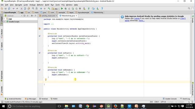 Android Tutorial 6 Activity Life Cycle
