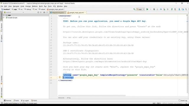 Android Studio : Track current location using Google API
