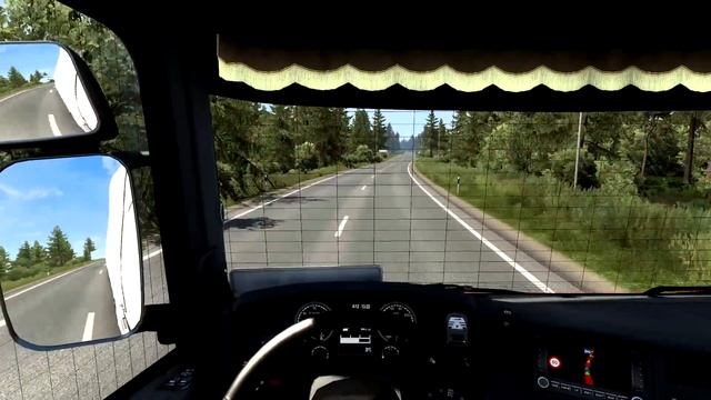 Ets2v1.43 на новом грузовике с новым прицепом.